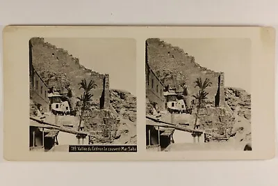 Monastery Mar Saba Middle Eastern C1905 Photo Stereo Vintage Analogue • $50.60