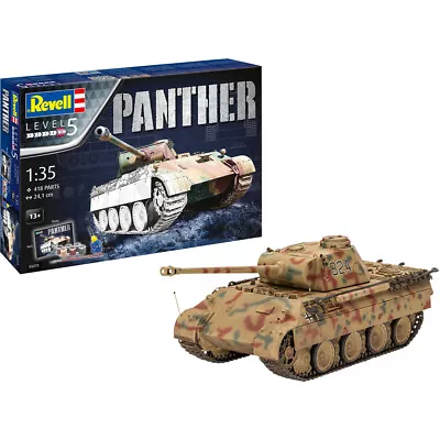 Revell Panther Ausf D Tank German WWII Military Model Kit Gift Set Scale 1:35 • £21.99