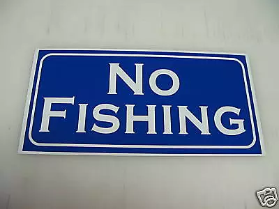 Vintage NO FISHING Metal Sign For Golf Course Country Club Grounds NEW • $13.45