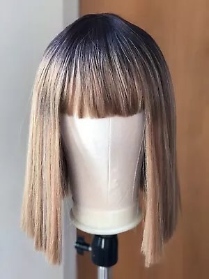 Blonde Synthetic Wig Bob With Fringe NEW • £30