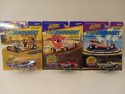 Lot Of 3 Johnny Lightning Trouble Makers Wacky Winners Diecast Vintage 1996 New • $17.25