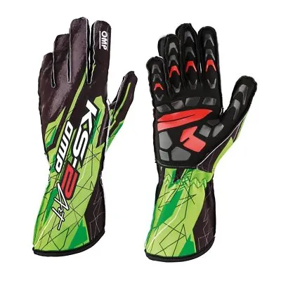 OMP Racing Karting Racing Gloves KS-2 ART Green - Size XL • $57.69