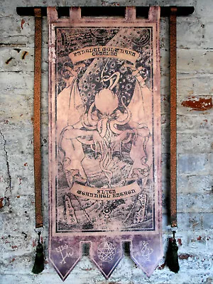 Lifesize Necronomicon Lovecraft Cthulhu Inspired Handmade Banner • $80.82
