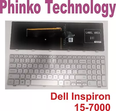 Brand New Keyboard For Dell Inspiron 15 7000 Series 7537 Backlit Silver • $54.15