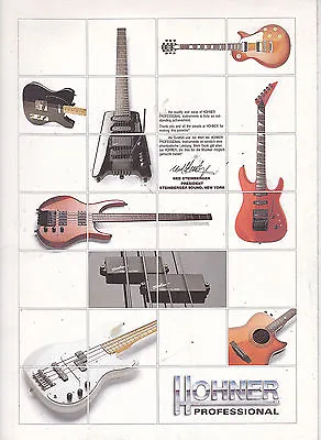 Vintage Musical Instrument Catalog #10625 - Hohner Professional Guitars • $24.99