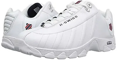 Man K-Swiss ST329 CMF Fashion Sneaker Shoe 03426-130-M Color White/Navy/Red New • $82.90