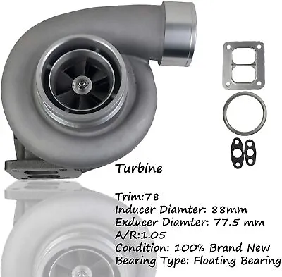 GT45R-5 GT45 Turbo V-band Turbocharger T4 T66 Wet Float A/R .66 A/R 1.05 600+BHP • $280.99