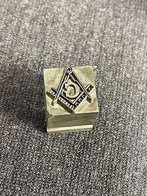 Masonic Metal/Wood Ink Stamp / Typeset Block • $35