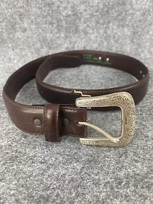 Resistol Belt Men's Size 32/80 Dark Brown Leather Western Concho Cowboy • $19.50