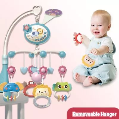 Baby Musical Crib Bed Bell Cot Mobile Stars Dreams Light Nusery Lullaby Toy UK • £13.95