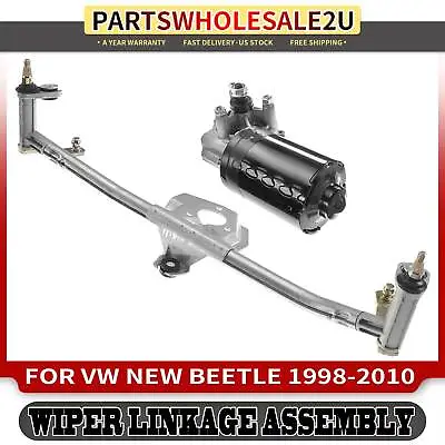 Front Windshield Wiper Linkage Assembly W/ Motor For Volkswagen New Beetle 98-10 • $62.99