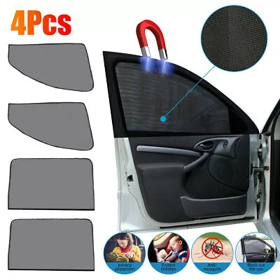 4X Car Front Magnetic Rear Window Sun Shade Cover Mesh Shield UV Protector Cover • $18.80