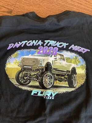 Fury Tires Daytona Truck Meet T-shirt Men’s XL Black New Monster Rally • $15.99
