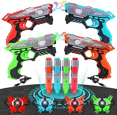 VATOS Rechargeable Laser Tag Guns 3 Player Packs With Receivers For Kids Age 3+ • £29.99