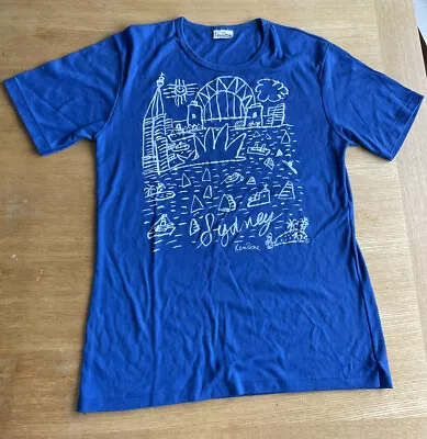 Vintage Ken Done Australia Artist Sydney Harbour T Shirt C1981 EARLY RARE Blue S • £20