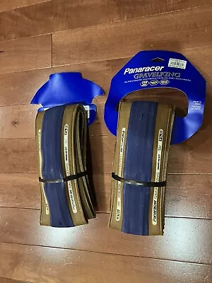 NIB Panaracer GravelKing PAIR 700x38c Blue And Brown Folding Tires • $52