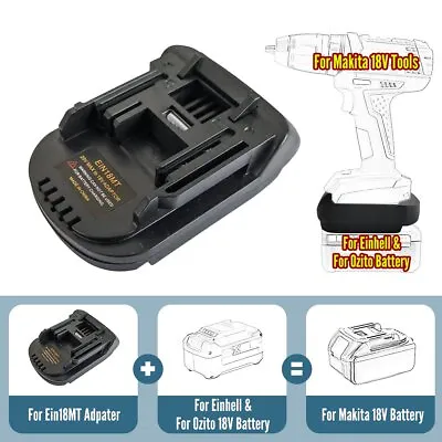 Adapter For Ozito 18V Li-ion Battery Convert To For Makita 18V Cordless Tool AU • $33.99