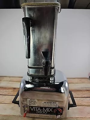 Vintage 1980s Vitamix 3600 Plus Blender Mixer 479043A Stainless Steel • $98.90