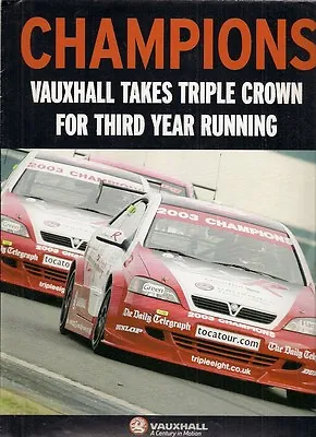 Vauxhall Astra Coupe BTCC Triple Champion 2001-03 UK Market Brochure • £22