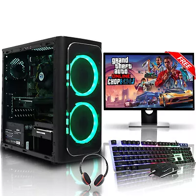 Gaming PC Bundle Intel Core I7 16GB RAM 1TB HDD NVIDIA GTX 1650- Windows 10 WiFi • £419.99