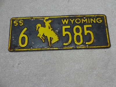 $25 • Buy Vintage 1955 Wyoming License Plate