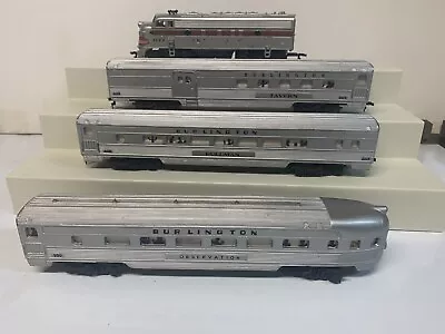 TYCO HO Vintage 3 Car 1 Loco Burlington Passenger Electric Train Set Runs • $33