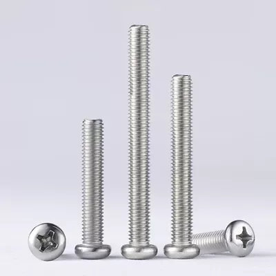 £1.66 • Buy M3.5 M4 Stainless Steel Pan Head Pozi Machine Phillips Screws Bolts 6mm - 180mm