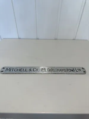 £7.50 • Buy Antique Mitchell & Co Walthamstow LTD London Silver Brass Shopfitter Safe Plaque