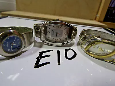 Lot Of 3 Vivani Cuff Bracelet Women's Watchs Wear Or Resale New Battery #E10 • $0.89