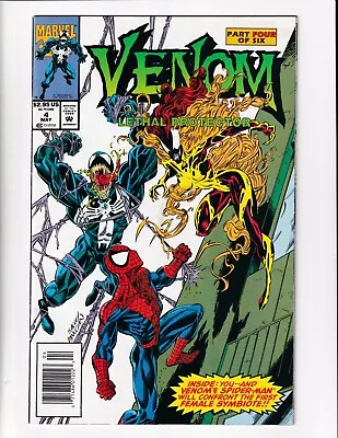 Venom Lethal Protector 4 Fn/vf Marvel Comics Book Spider-man Newsstand (1993) • $14.99