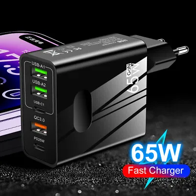 PD65W Charger Cell Phone Lightweight Charger Adapter For IPhone 14 (EU Black) • £7.55