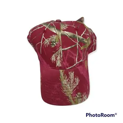 Realtree  Mossy Oak Break Up Camo Camouflage Baseball Hat- Maroon-new • $4.95