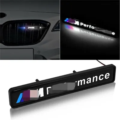 For BMW Front Grille Kidney Bumper Grilles M Performance Mark LED Light Logo • $7.99