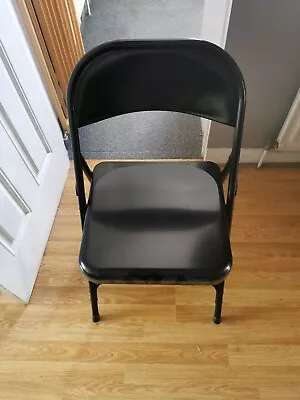 Habitat Macadam Metal Folding Chair - Black • £20