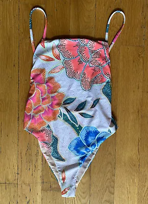 Mara Hoffman High Leg One Piece Floral Swim Suit Sz XS -$225 • $45