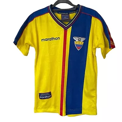 Ecuador 1998 2001 Home Football Kit Marathon Men SIZE SMALL Soccer Jersey Yellow • $124.99