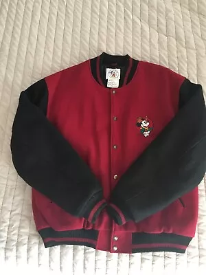 Vintage Mickey Mouse Disney Co Jacket Varsity Rodeo Team Mens Large • $49.99