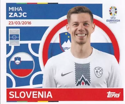 Topps UEFA Euro 2024 Sticker Slovenia SVN 13 Miha Zajc • $1.06