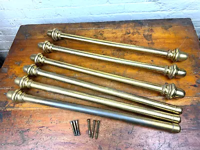 6 C.1920 Salvaged Brass Bed Footboard & Headboard SPINDLES Brass Acorn Ends • $33.30