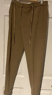 Massimo Dutti Wide Leg Knitted Pallazzo Pants Trousers Camel Brown Tan Xs  • £26
