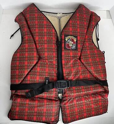 Stearns Red Plaid Sans Souci Type SSV-25 Life Jacket Vest Adult Ladies Small • $14.99