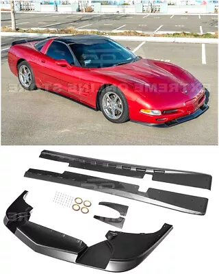 Primer Black Front Lip Splitter & Side Skirts For 97-04 Corvette C5 ZR1 Style • $329.98