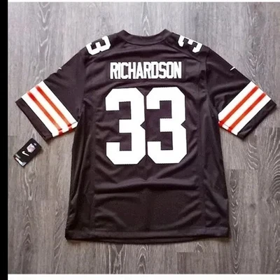 $33.99 • Buy CLEVELAND BROWNS Trent Richardson NIKE ON FIELD #33 HOME Jersey MEN LARGE L