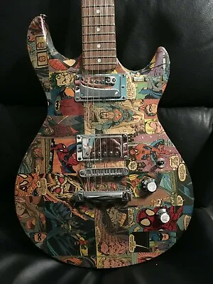 $649 • Buy Unique Custom PRS Style 12 String Electric Guitar-Superman Comic Book Decoupage