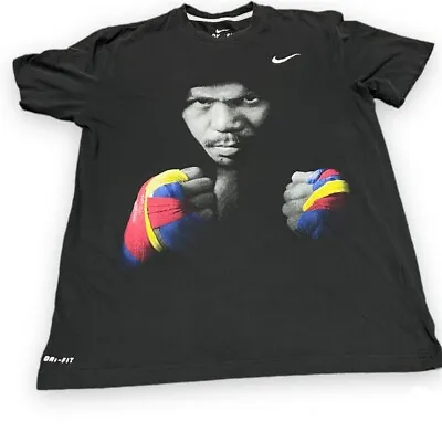$5 • Buy Nike Dri-Fit Manny Pacquiáo Big Graphic T Shirt Black 
