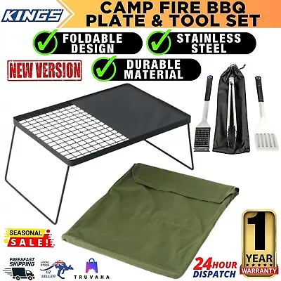 Camping Tool Kit Campfire Cooking Grill Hotplate Portable BBQ Tool Set Kings  • $86.94
