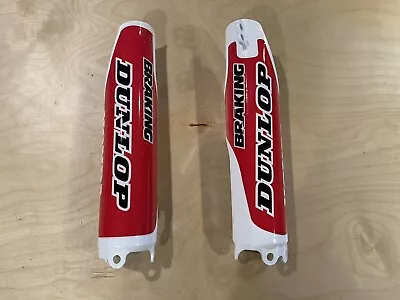 2004-2017 Honda Fork Guards With Red Graphics CR125R 250R CRF250R CRF450R • $42.95