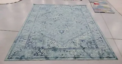 TURQUOISE 8' X 10' Back Stain Rug Reduced Price 1172709100 VTG114-2220-8 • $224