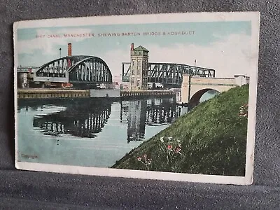 Manchester Ship Canal Showing Barton Bridge & Aquaduct 25743 • £2