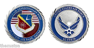 Air Force 379th Air Wing Al Udeid Air Base Qatar 1.75  Challenge Coin • $36.99